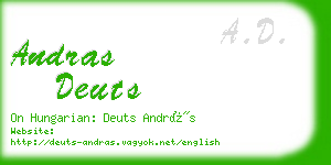 andras deuts business card